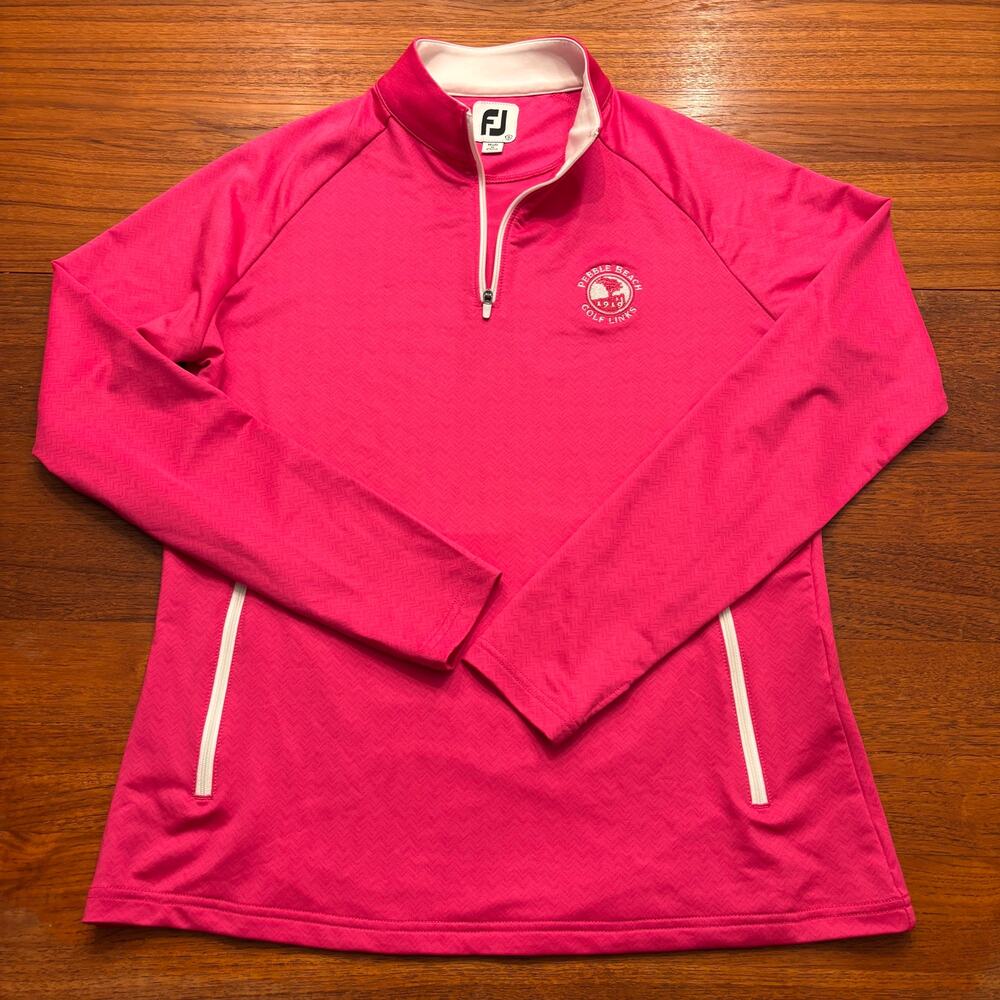 FootJoy Women's Pink 1/4 Zip Pullover Golf Sweater Size Small